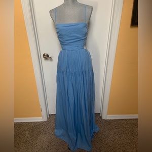 Rebecca taylor cotton/silk monarch fleur cut out maxi dress size 12